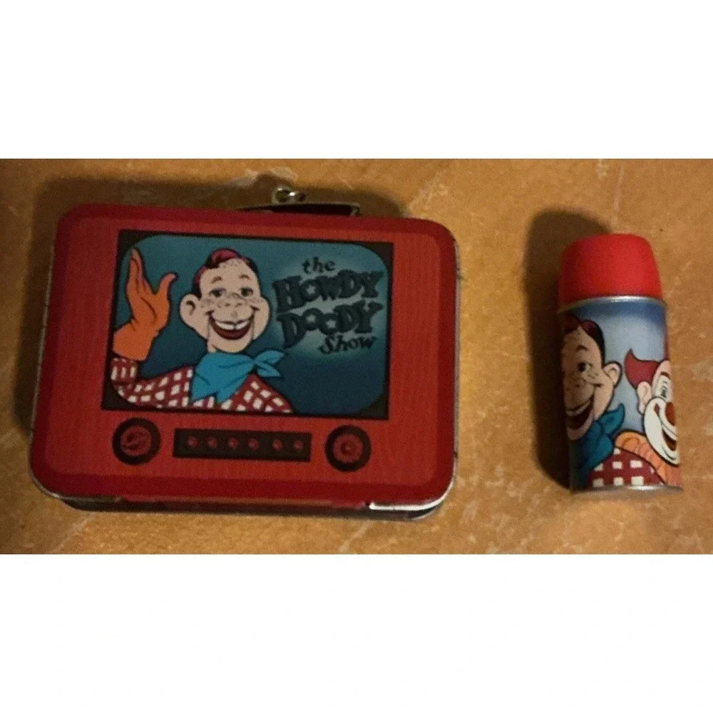 1999 Hallmark 2pc Ornament Set Howdy Doody Small Metal‎ Lunch Box Set